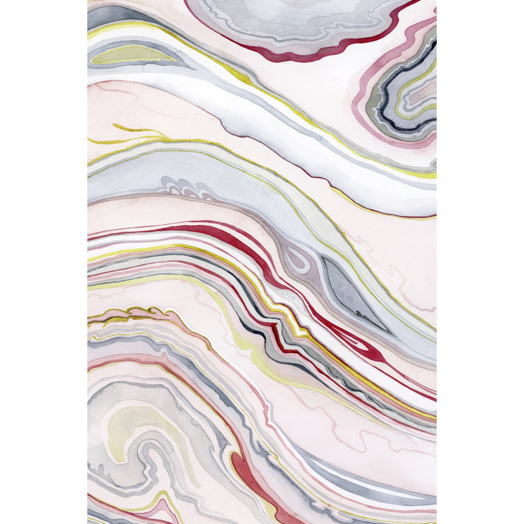 Leinwandbild Watercolor Marbling II von Grace Popp