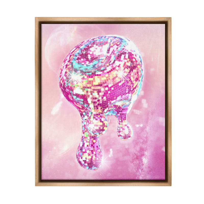 «Dripping Disco Ball Floater Frame» par Ziwei Li sur, H 21 po x l 17 po, Cadre flottant orme Montalcino