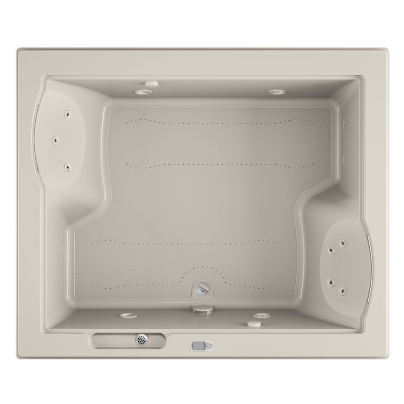 Fuzion® Chroma LCD 72" x 60" Drop-In Combination Bathtub, Oyster