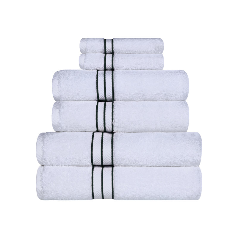Ensemble de serviettes en coton turc 6 pièces Hotel, très moelleux et luxueux, Sarcelle