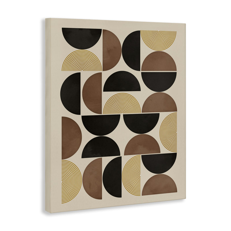 Art mural Mid-Century beige par Nina Blue, H 20 po x l 16 po