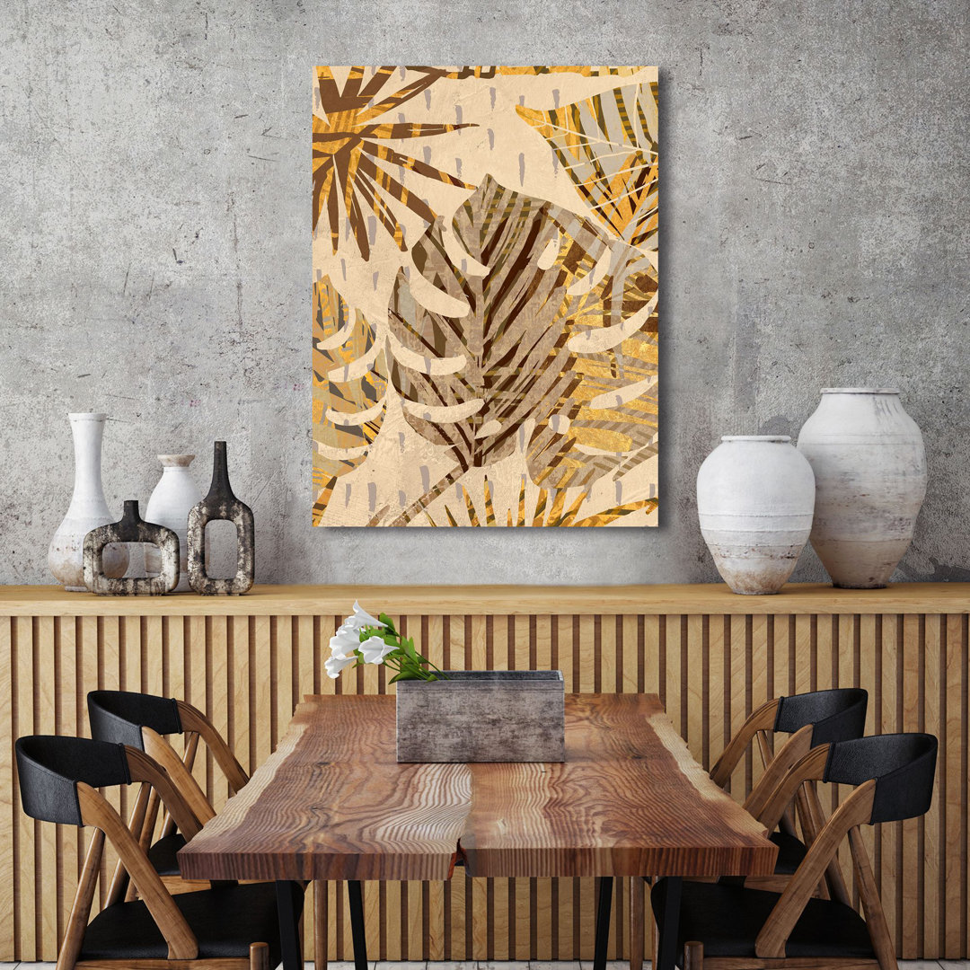 Leinwandbild Golden Palms Panel III von Eve C. Grant