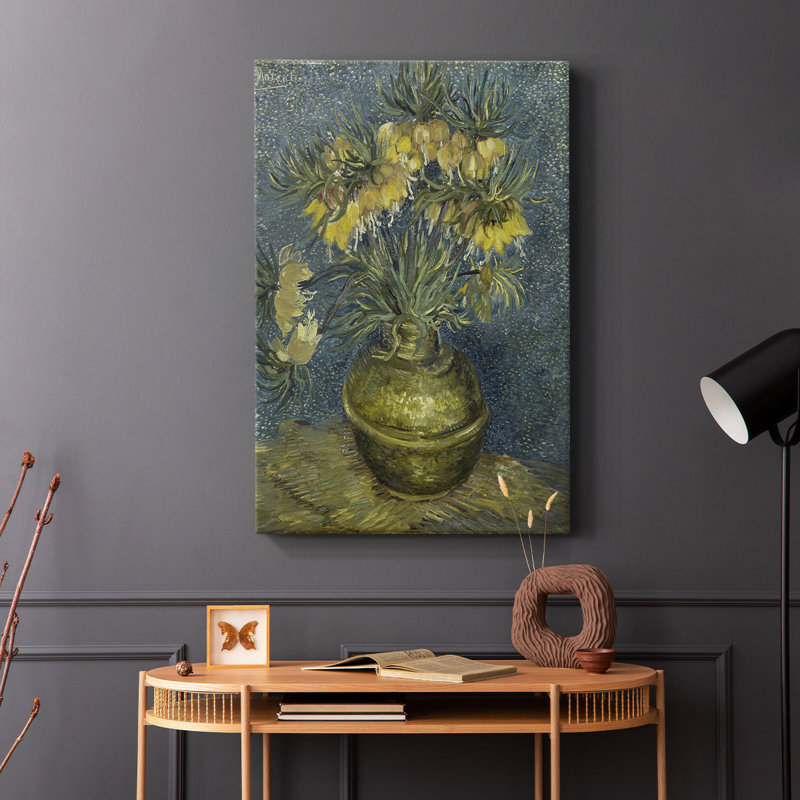 Imprimé floral rétro CCLI - galerie Cavas, H 12 po x l 8 po