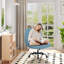Fauteuil de coiffeuse moderne à structure croisée avec siège rembourré - Tabouret de maquillage-136535916