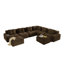 Canapé modulaire en velours côtelé 8 pièces avec repose-pieds mobile Dravon-810852839