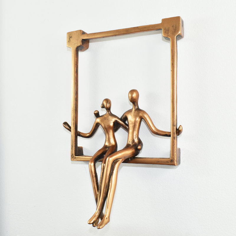 Sculpture de couple Adam et ses amis, Bronze