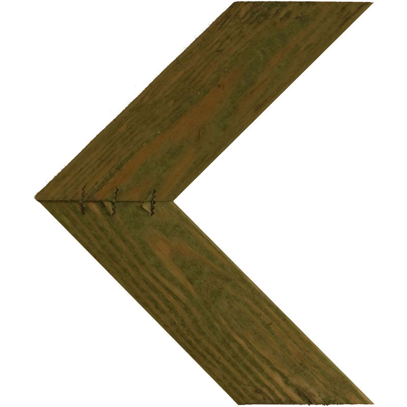 Décoration murale rétro à chevrons campagnards, Vert patiné, H 14 po x l 12 po x P 0,75 po