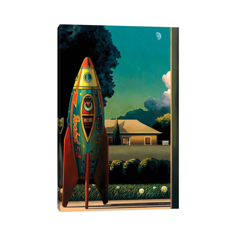 Rocketman by Ross Jones - Wrapped Canvas Painting, 66.04 cm H x 45.72 cm W x 1.91 cm D