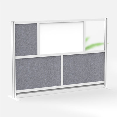 Harmony Workflow Modular Wall with Frame - 70" x 48" Starter Wall with Whiteboard