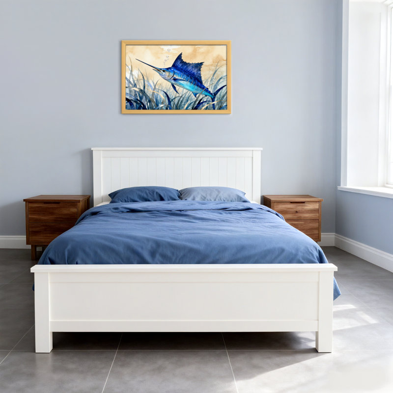 Animal Sailfish Swimming Through Seagrass Underwater Scene, 12" H x 18" W, Wrapped Canvas, Does Not Apply
