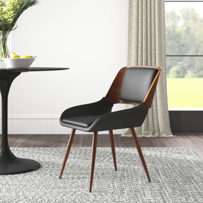 Mid-Century Modern Fabric Side Chair