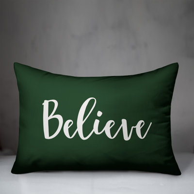 Believe Rectangular Pillow Cover & Insert