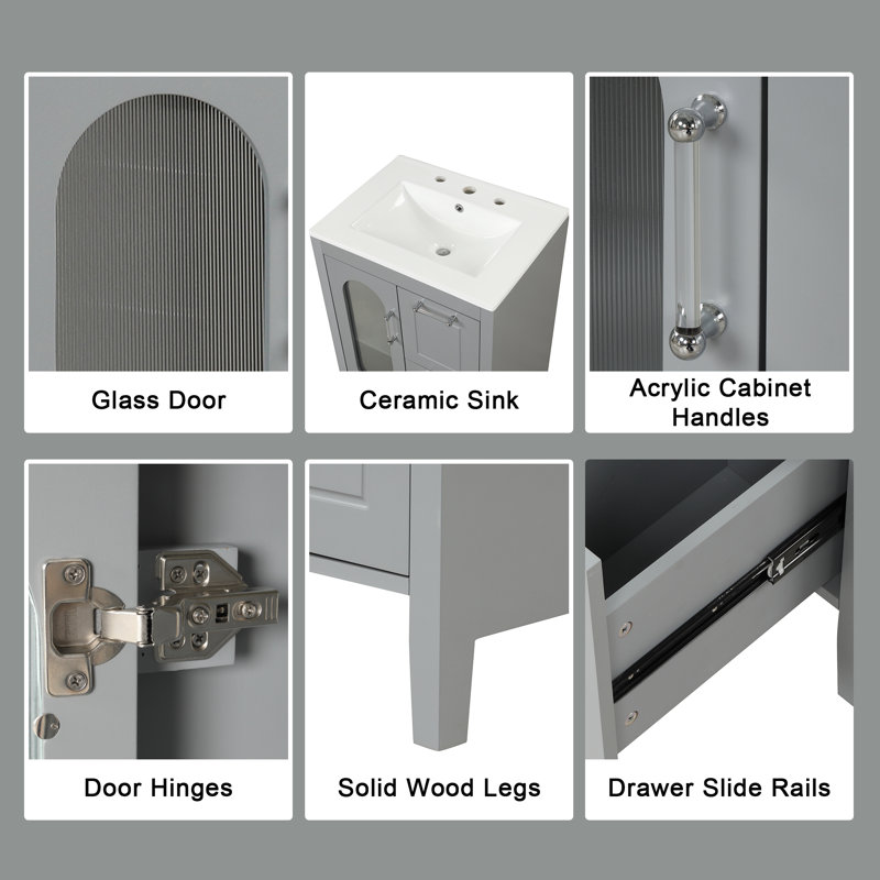 Base de meuble-lavabo simple 24 po seulement