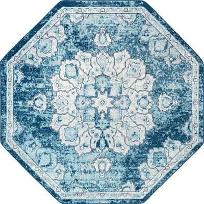 Tapis traditionnel de couleur bleu marine Mirveta