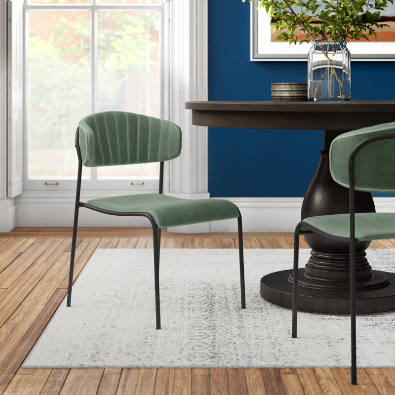 Chaise d'appoint Rodgers, Velours vert
