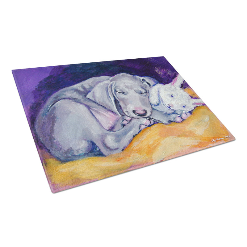 Planche à découper en verre de lapin east urban home weimar snuggle