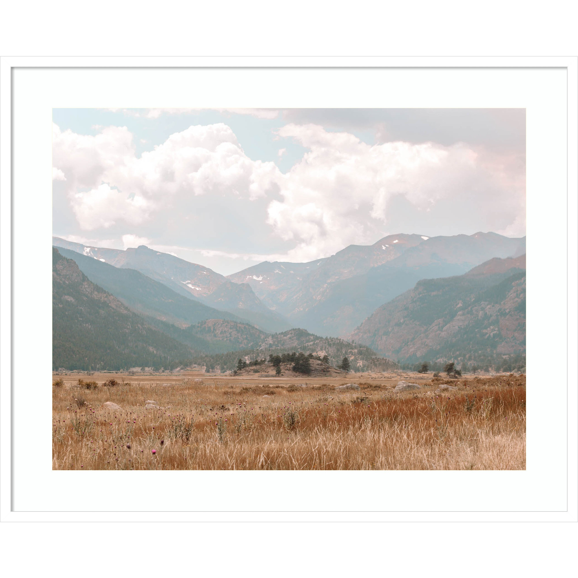 Wanderings by Alicia Abla, 33" H x 41" W x 1" D, White