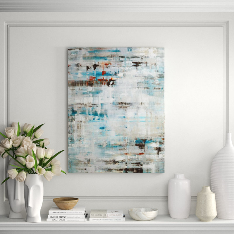 Cold Rain Painting by Samuel Kane, Knife Gel, 47" H x 36" W