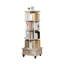 Bibliothèque rotative à 5 niveaux, affichage rotatif à 360 ° avec roulettes et tiroir-1318961781-1317676273