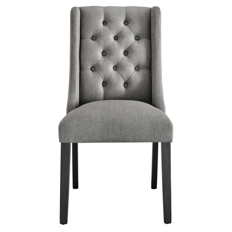 Chaise rembourrée Baronet, Gris clair, 1