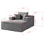 Méridienne convertible d'intérieur - surdimensionné en velours côtelé avec accoudoirs larges et coussins décoratifs, canapé-lit douillet-1399179867