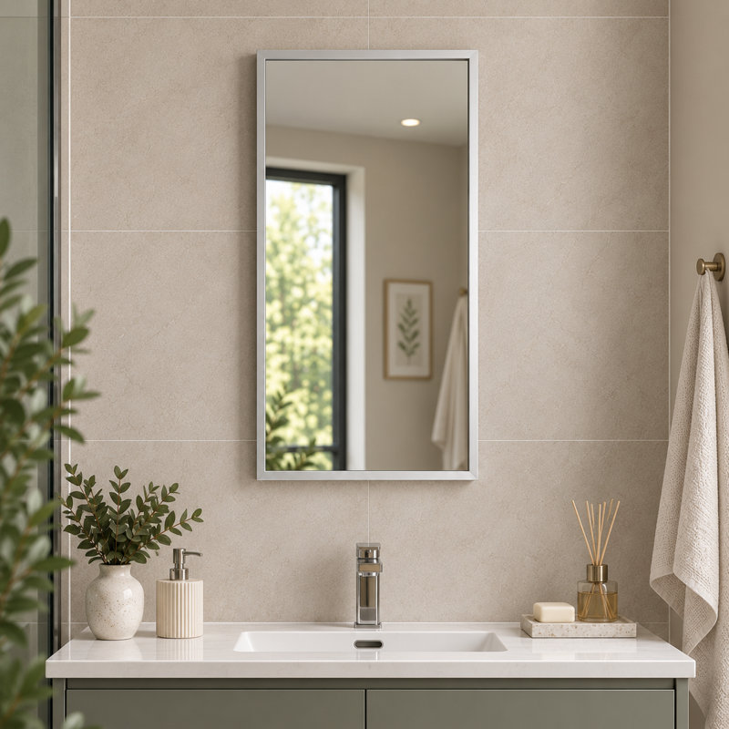 Flat Vanity Mirror, 70 cm H x 50 cm W