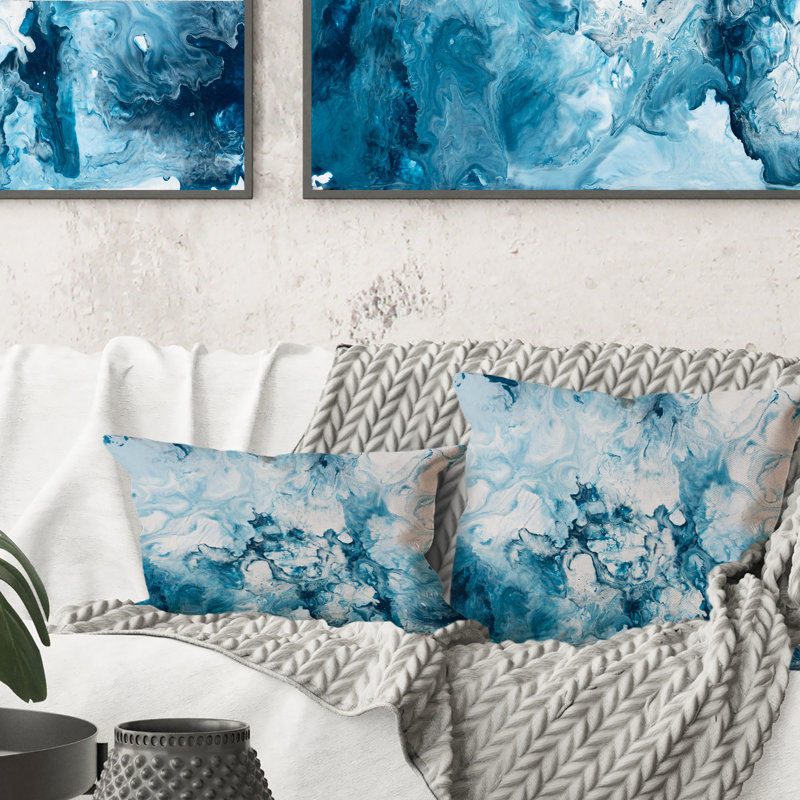 Coussin Blue and White, 16 po x 16 po