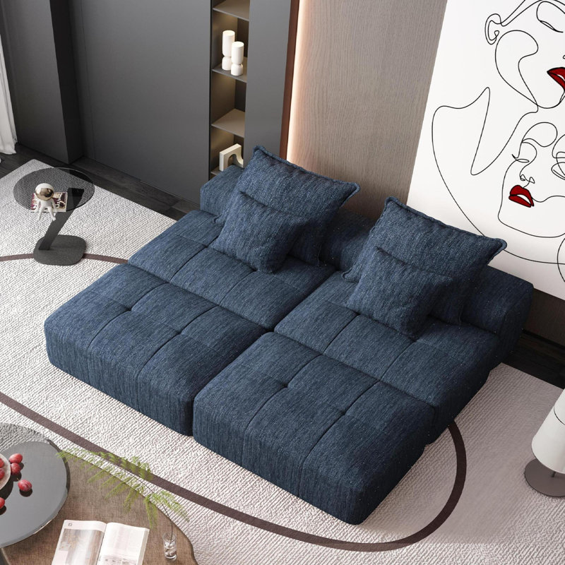 Canapé modulaire surdimensionné Modern, 4, Bleu