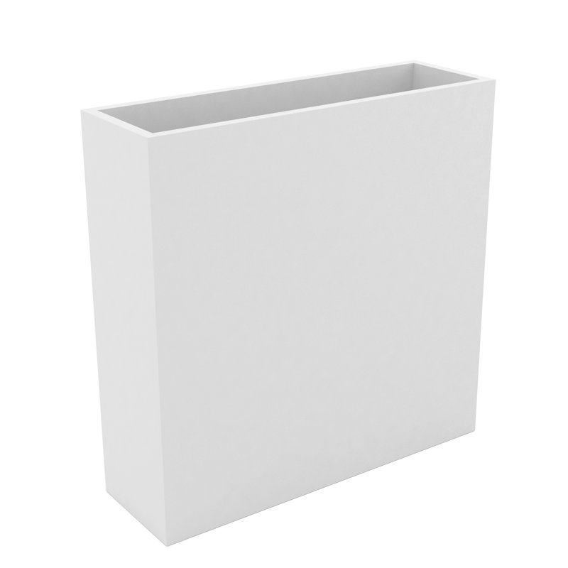Pot de fleurs mural en résine, H 31,5 po x l 31,5 po x P 9,75 po, Blanc