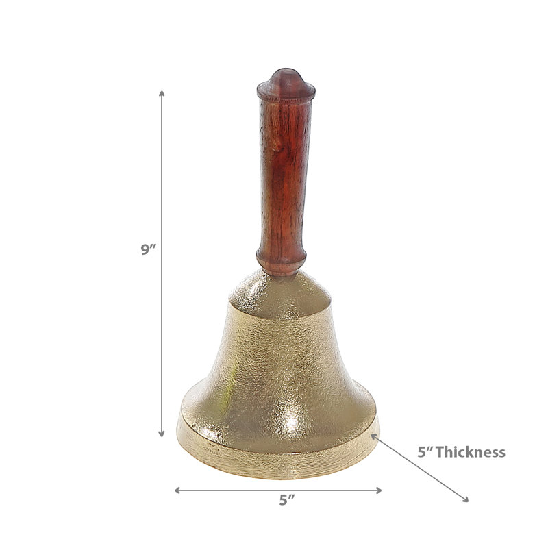 Cloche avec poignée en acacia