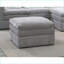 Repose-pieds modulaire en suède de granit Morgan | Assemblage simple | Coussin moelleux