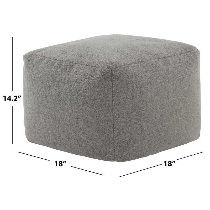 Pouf Inaki, Fausse laine grise