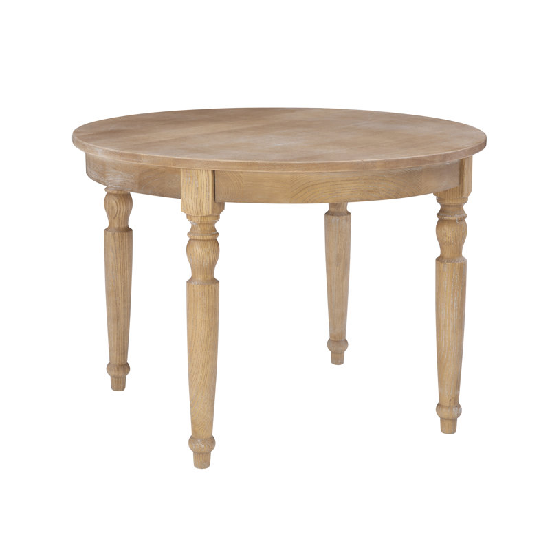 Baril Round Dining Table, Light Natural Brown