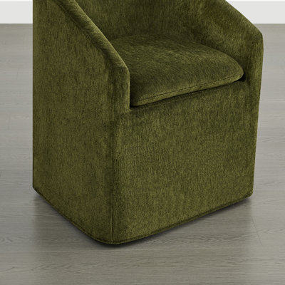 Chaise rembourrée avec housse lavable et roulettes