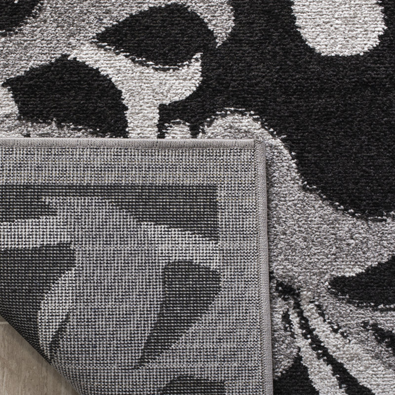 Tapis gris anthracite / gris clair Ammundsen, Rectangle 5 pi 3 po x 8 pi