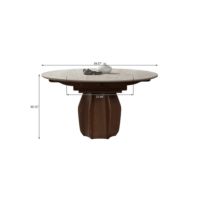 Table de salle à manger Sintered Stone, H 30,12 po x L 39,37 po x l 39,37 po