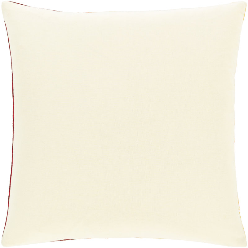 Housse et insert de coussin carré Lexi, Foncé / Rouge / Clair / Orange, 22 po x 22 po