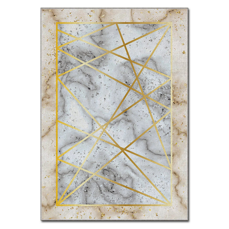 Tapis luxueux en velours 4,6 x 7,2 pieds | 100% polyester, 740 g / m² | Revers en feutre antidérapant, lavable à la machine | Imprimé numérique, facile à nettoyer, parfait pour le salon et la chambre à coucher