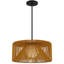 Luminaire suspendu tissé à DEL Key West pour une utilisation intérieure / extérieure, rotin résistant aux intempéries, 5-CCT, à intensité variable-119313618