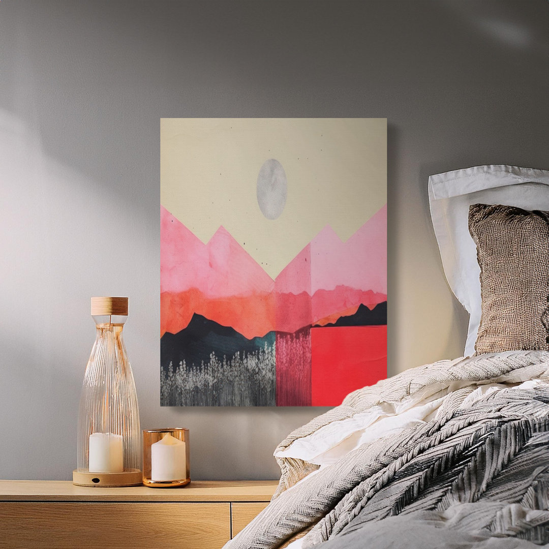 Abstract Landscape Canvas Wall Art, Modern Mountain Print, Gallery Wrapped Canvas, Ready to Hang, Archival Quality, Statement Piece