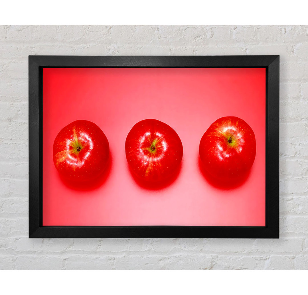 Red Apple Trio - Einzelne Bilderrahmen Kunstdrucke