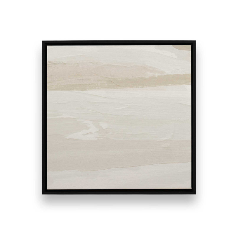 «So l'apaisant Sahara V1» sur toile, Cadre noir satiné, H 12,75 po x l 12,75 po x P 1,75 po