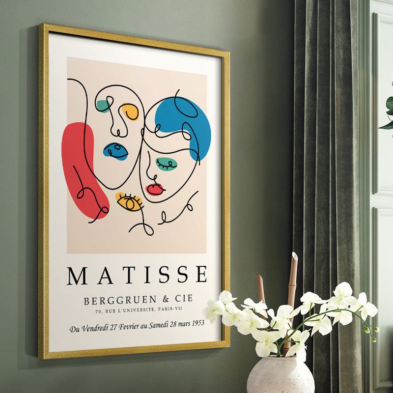 Matisse Lxxxxi, reproduction encadrée - bois massif, H 14 po x l 11 po