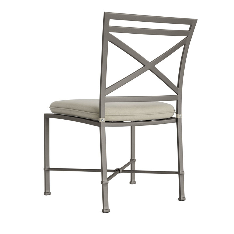 Venetian Outdoor Dining Side Chair, Fusion Moccasian, Brown, Mica