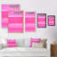 Bandes abstraites roses - peinture sur toile-470077853-470077845
