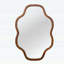 Miroir décoratif irrégulier en forme de nuage en bois massif, décor rustique pour salle de bain et salon