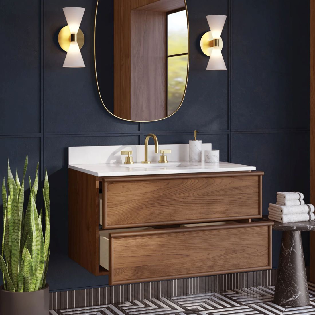 Collins 36" Walnut Single Bathroom Vanity