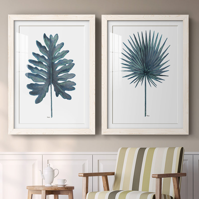 Blue Oasis I-Premium, reproduction encadrée - prête à être accrochée, Blanc, H 27,5 po x l 75 po x P 1,5 po