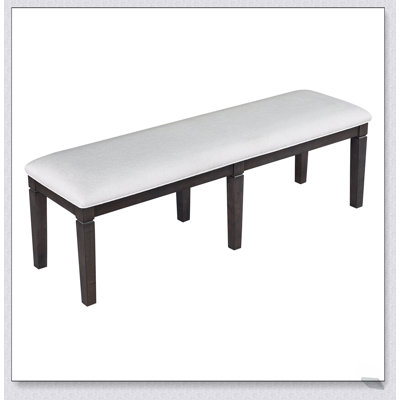 Classic Style Dark Espresso Finish Dining Bench with Comfortable Upholstery and Sturdy Wooden Construction for Elegant Seating