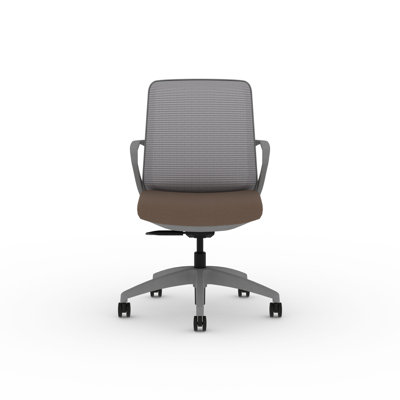 Chaise de travail HON Cliq Light, contrôle activé par le poids, cylindre de conférence, accoudoirs fixes, filet, tissu Centurion, structure
